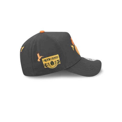 San Francisco 49ers Day of the Dead A-Frame Snapback Cap in Graphite