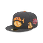 San Francisco 49ers Day of the Dead Fitted Cap in Graphite