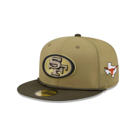 San Francisco 49ers Olive Oval Logo Rope Fitted Cap
