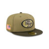 San Francisco 49ers Olive Oval Logo Rope Fitted Cap