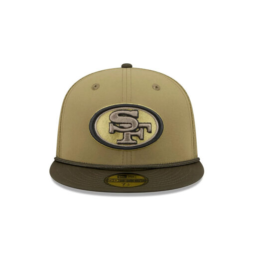 San Francisco 49ers Olive Oval Logo Rope Fitted Cap