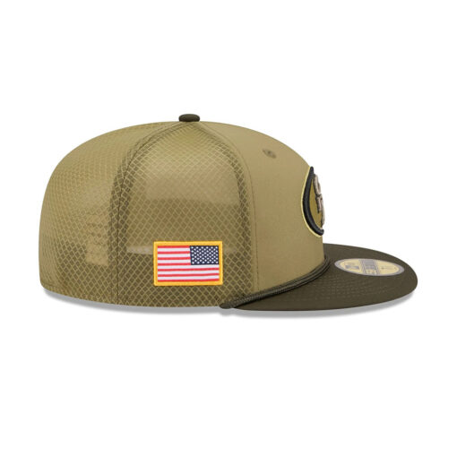San Francisco 49ers Olive Oval Logo Rope Fitted Cap