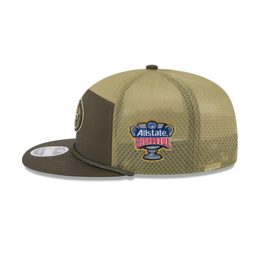 San Francisco 49ers Olive Split Panel Rope Trucker Cap
