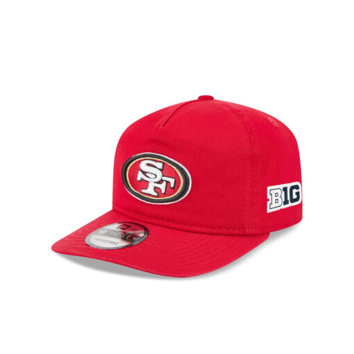 San Francisco 49ers Oval Logo Side Patch Adjustable Cap in Red