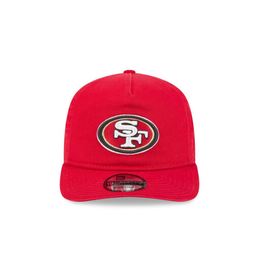San Francisco 49ers Oval Logo Side Patch Adjustable Cap in Red