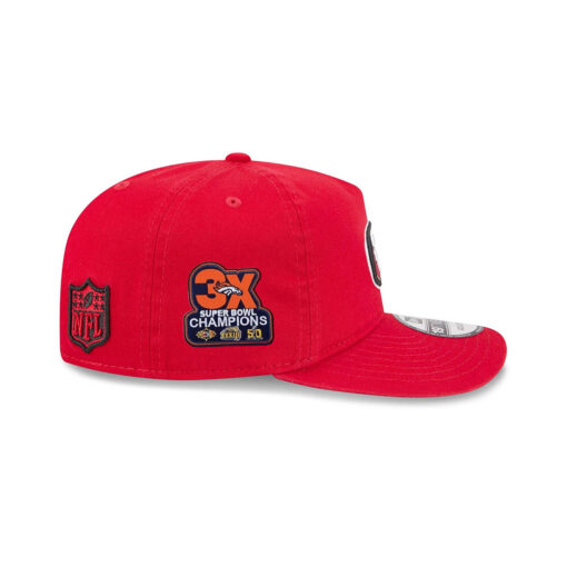 San Francisco 49ers Oval Logo Side Patch Adjustable Cap in Red
