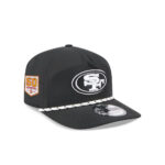 San Francisco 49ers Rope Snapback Cap in Black and White