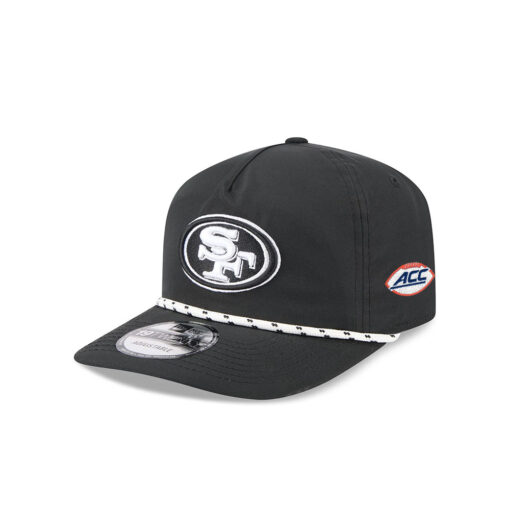 San Francisco 49ers Rope Snapback Cap in Black and White