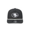 San Francisco 49ers Rope Snapback Cap in Black and White