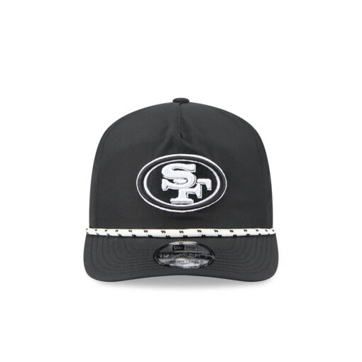 San Francisco 49ers Rope Snapback Cap in Black and White