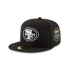 San Francisco 49ers Side Patch Fitted Cap in Black and White