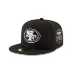 San Francisco 49ers Side Patch Fitted Cap in Black and White
