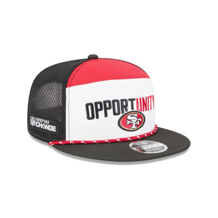 San Francisco 49ers Split Panel Snapback Cap in Red, White and Black