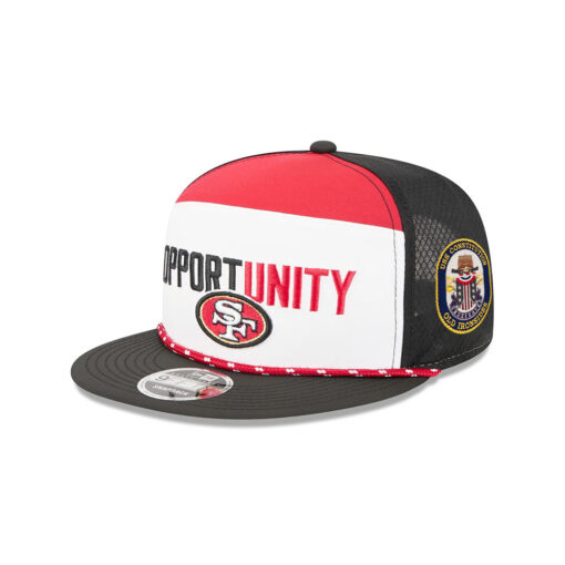 San Francisco 49ers Split Panel Snapback Cap in Red, White and Black