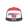 San Francisco 49ers Split Panel Snapback Cap in Red, White and Black