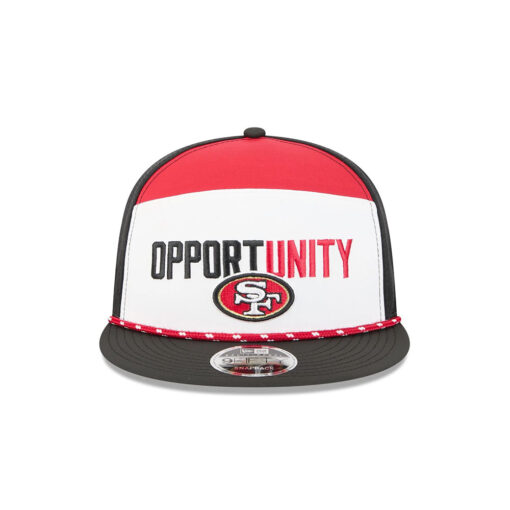 San Francisco 49ers Split Panel Snapback Cap in Red, White and Black