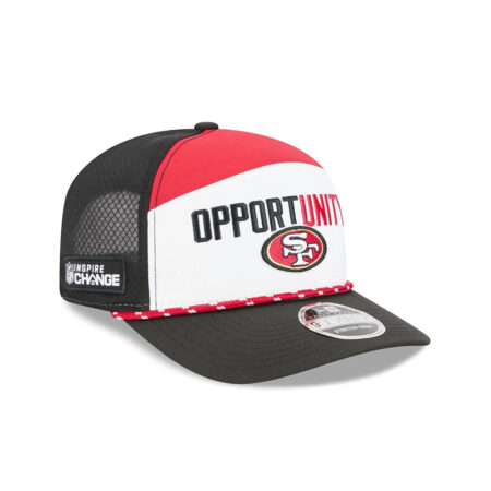 San Francisco 49ers Split Panel Trucker Cap in Red, White and Black