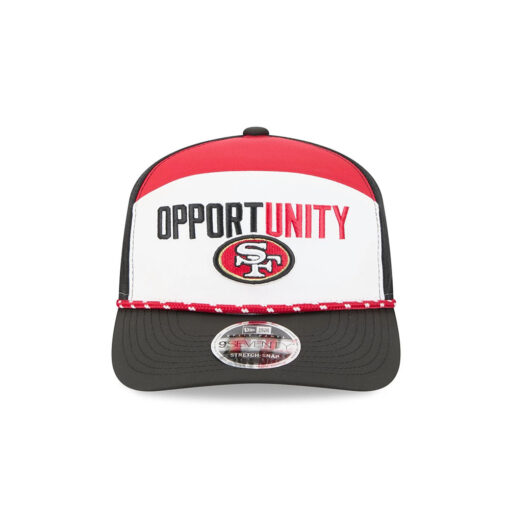 San Francisco 49ers Split Panel Trucker Cap in Red, White and Black