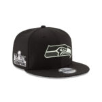 Seattle Seahawks Black Victory Snapback Cap in Black
