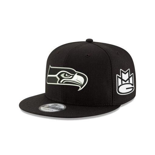 Seattle Seahawks Black Victory Snapback Cap in Black