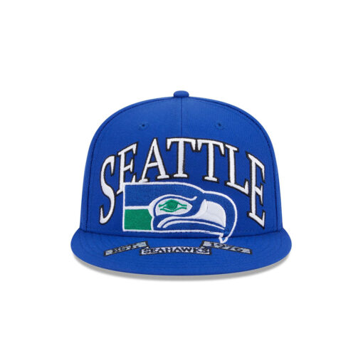 Seattle Seahawks Blue Oversized Fan Fitted Cap Seattle Seahawks Blue Oversized Fan Fitted Cap