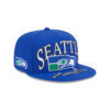 Seattle Seahawks Blue Oversized Fan Fitted Cap 2 Seattle Seahawks Blue Oversized Fan Fitted Cap