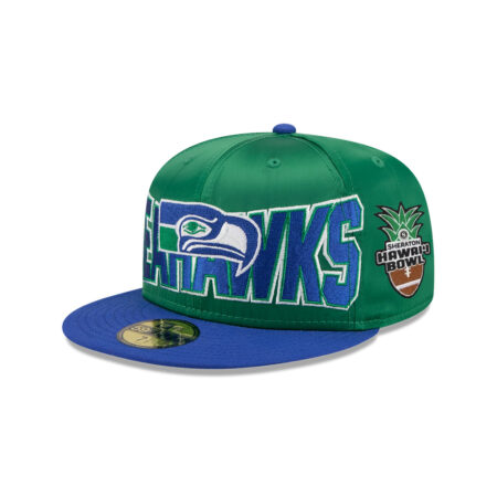Seattle Seahawks Green Bold Satin Fitted Cap