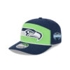 Seattle Seahawks Navy Split Panel Stretch-Snap Cap 1 Seattle Seahawks Navy Split Panel Stretch-Snap Cap