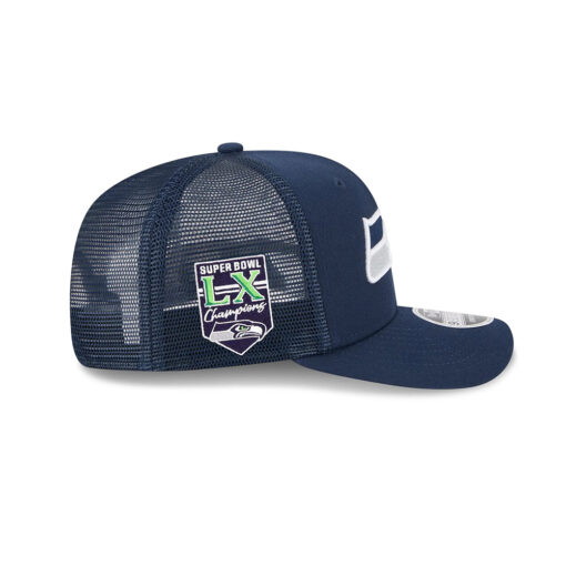 Seattle Seahawks Navy Victory Banner Trucker Cap Seattle Seahawks Navy Victory Banner Trucker Cap