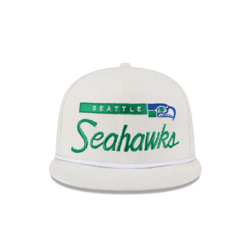 Seattle Seahawks White Retro Corduroy Snapback Cap