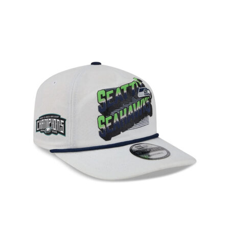 Seattle Seahawks White Rugged Fan Adjustable Cap