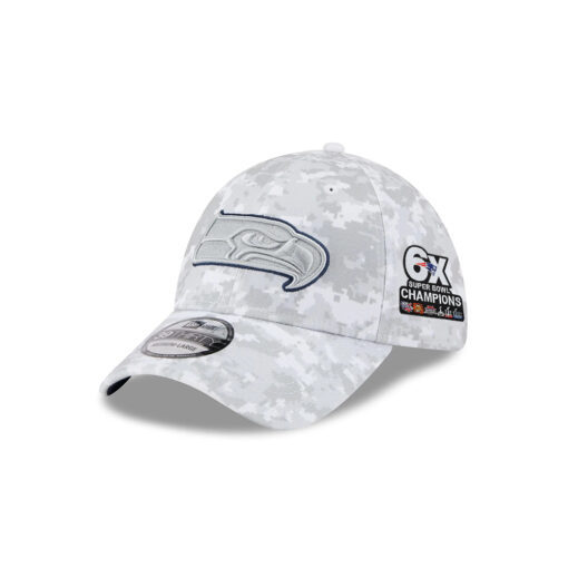 Seattle Seahawks Winter Camo Service Fan Stretch-Fit Cap