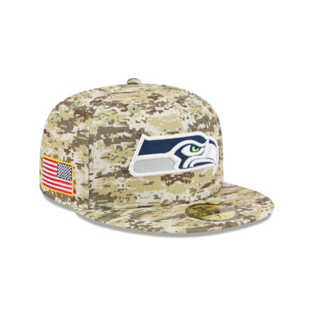 Seattle SeahawksDigital Camouflage Service Fan Fitted Cap
