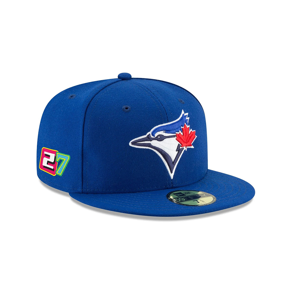 Toronto Blue Jays Guerrero Jr Fan Fitted Cap in Blue Toronto Blue Jays Guerrero Jr Fan Fitted Cap in Blue