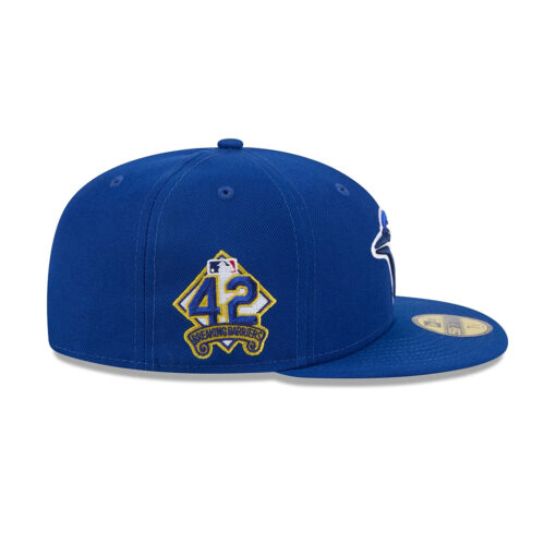 Toronto Blue Jays Number 42 Tribute Fitted Cap in Blue