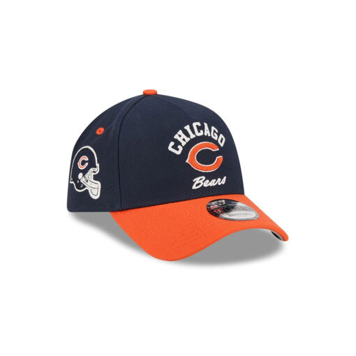 Chicago Bears Arched Logo A-Frame Snapback Hat in Navy