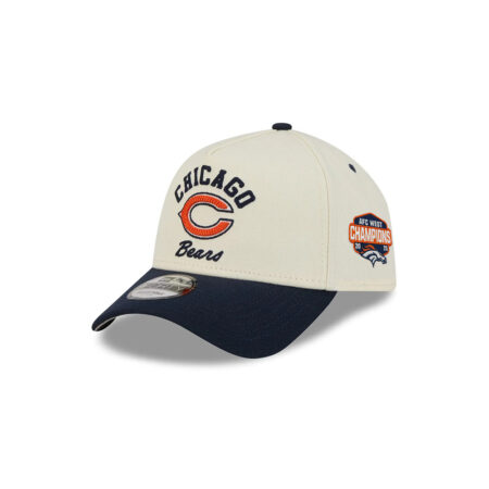 Chicago Bears Arched Logo A-Frame Snapback Hat in White