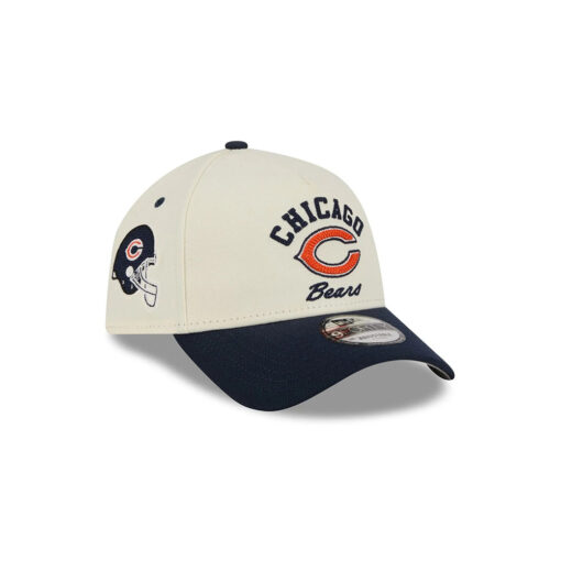 Chicago Bears Arched Logo A-Frame Snapback Hat in White