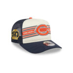 Chicago Bears Banner Logo A-Frame Trucker Hat in Navy