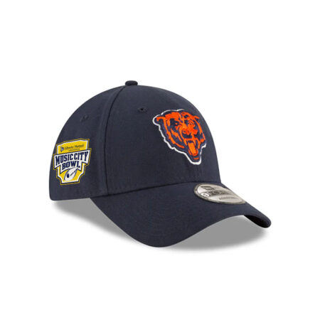 Chicago Bears Bear Head Logo Adjustable Hat in Navy