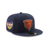 Chicago Bears Bear Head Side Patch Fitted Hat in Navy