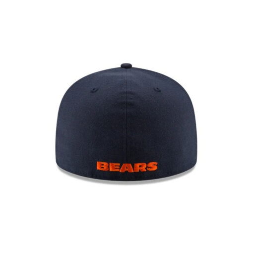 Chicago Bears Bear Head Side Patch Fitted Hat in Navy Chicago Bears Bear Head Side Patch Fitted Hat in Navy