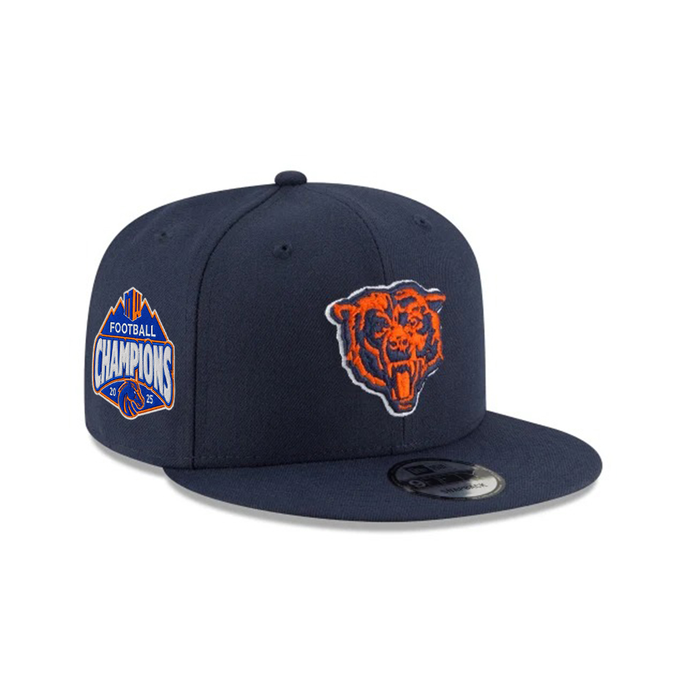 Chicago Bears Bear Head Side Patch Snapback Hat in Navy Chicago Bears Bear Head Side Patch Snapback Hat in Navy