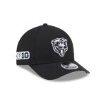 Chicago Bears Black and White Bear Head Side Patch A-Frame Snapback Hat in Black