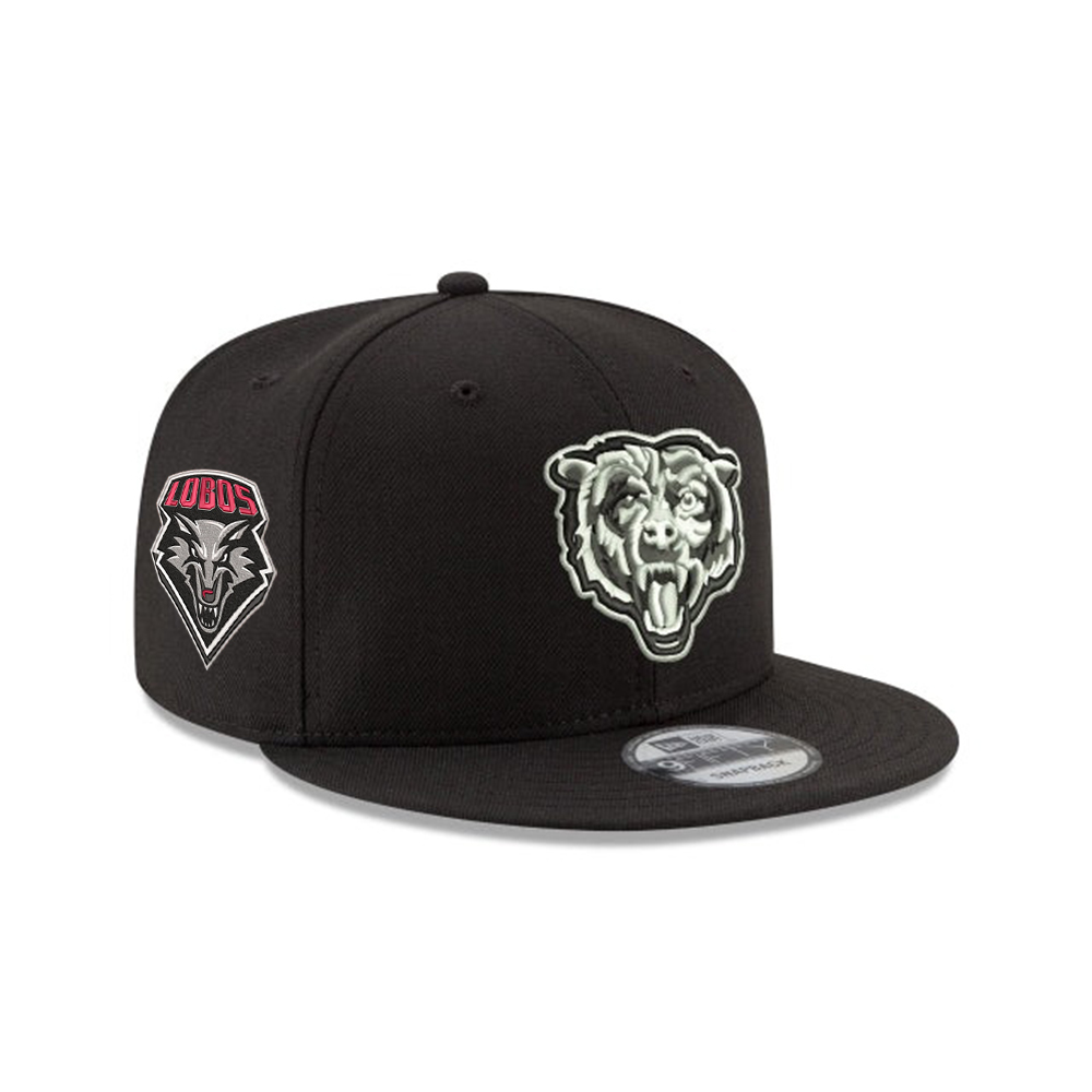 Chicago Bears Black and White Bear Head Side Patch Snapback Hat in Black Chicago Bears Black and White Bear Head Side Patch Snapback Hat in Black