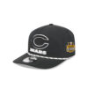 Chicago Bears Black and White C Mark Wordmark Rope Adjustable Hat in Black
