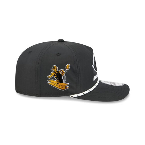 Chicago Bears Black and White C Mark Wordmark Rope Adjustable Hat in Black