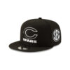 Chicago Bears Black and White C Mark Wordmark Side Patch Snapback Hat in Black 1 Chicago Bears Black and White C Mark Wordmark Side Patch Snapback Hat in Black