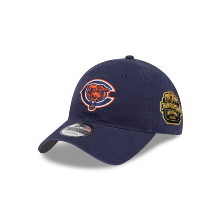 Chicago Bears C Mark Bear Head Side Patch Adjustable Hat in Navy