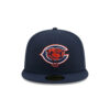 Chicago Bears C Mark Bear Head Side Patch Fitted Hat in Navy